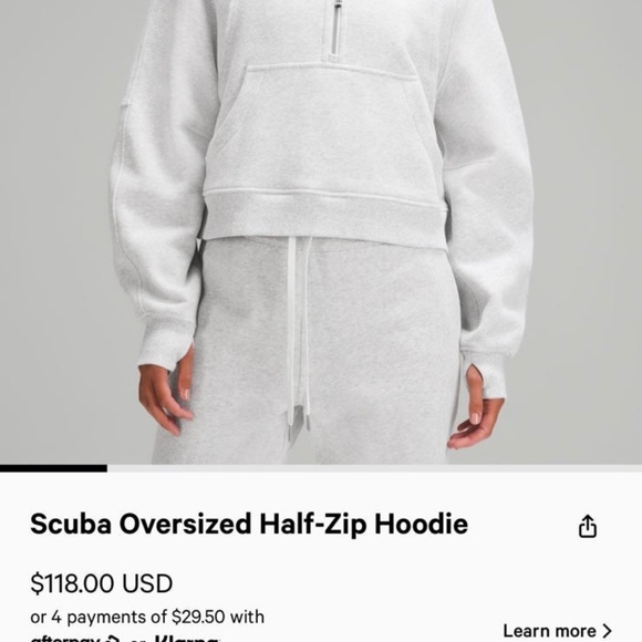 GUC Lululemon Oversized Scuba hooded size XS/S - Picture 4 of 6